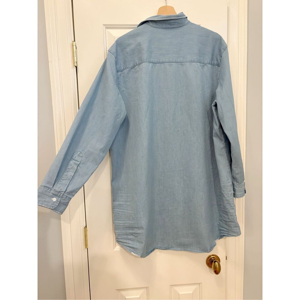 Frank & Eileen Mary Classic Shirtdress Blue Denim XL $348.00 - Picture 7 of 11